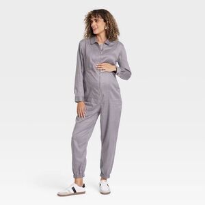 Woven Long Sleeve Jumpsuit - Isabel Maternity by Ingrid‎ & Isabel XS Pregnancy